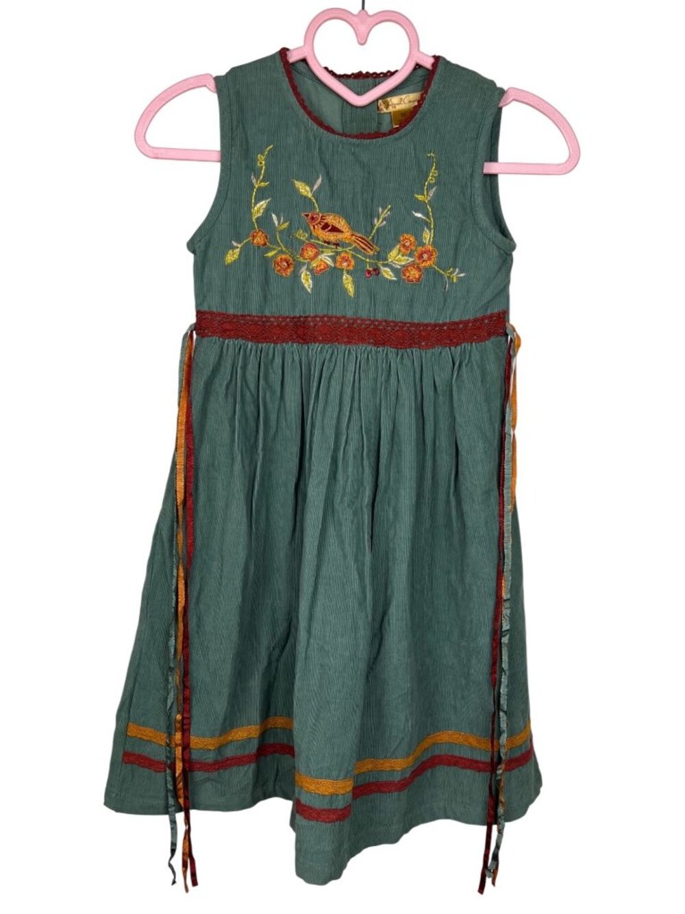 April Cornell Corduroy Bird Dress